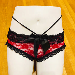 F&R Lace See Through Straps Brief