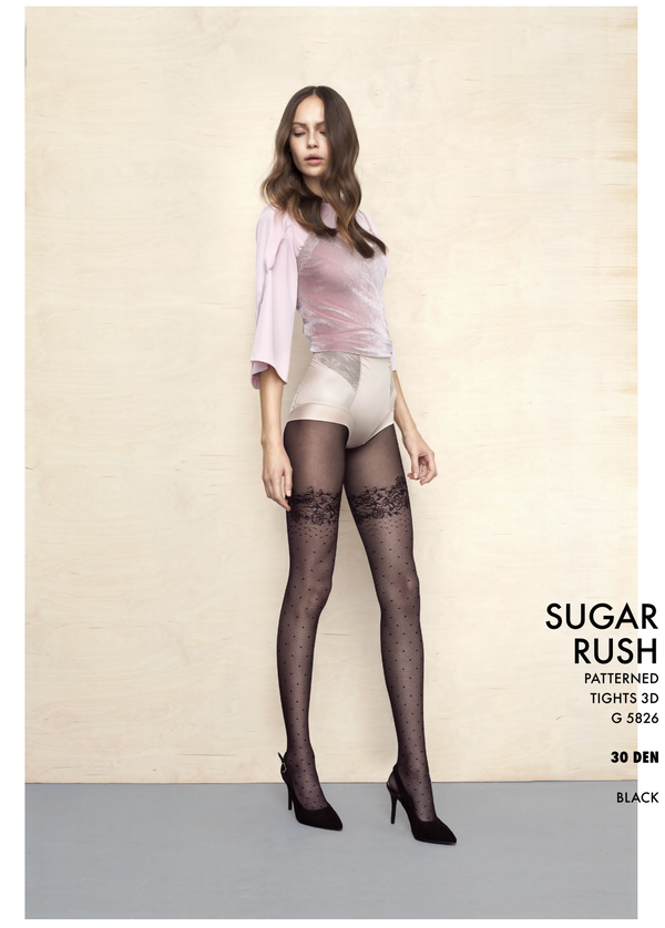 Fiore The Girl Sugar Rush 30Den Patterned Tights