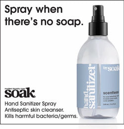 Soak Hand Sanitizer  Spray Antiseptic Skin Cleanser
